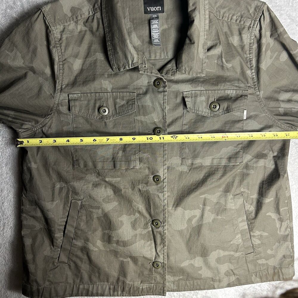 Vuori Woman’s Camo Button Down Jacket Size XL Long Sleeve Organic Cotton - Picture 4 of 6